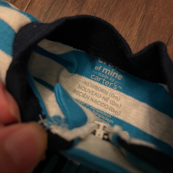 Newborn baby little brother boy sleeper zipper - Picture 7 of 10